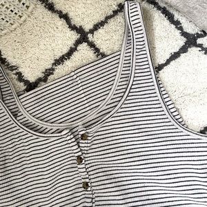 Old Navy blue and white striped tank top